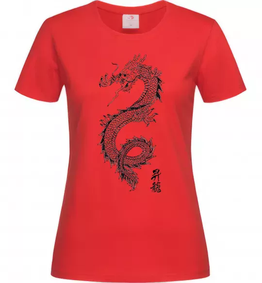 Жіноча футболка Japan dragon Червоний фото