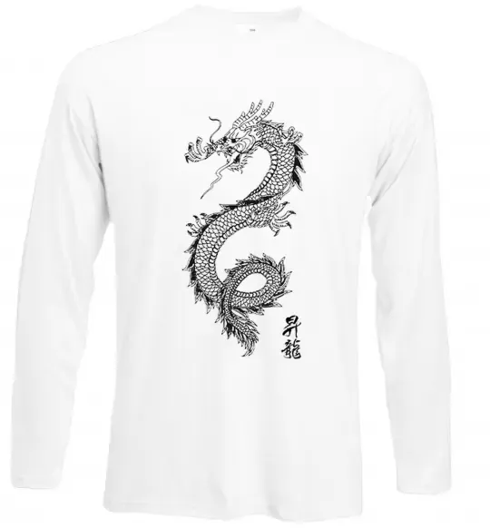 Лонгслив Japan dragon Белый фото