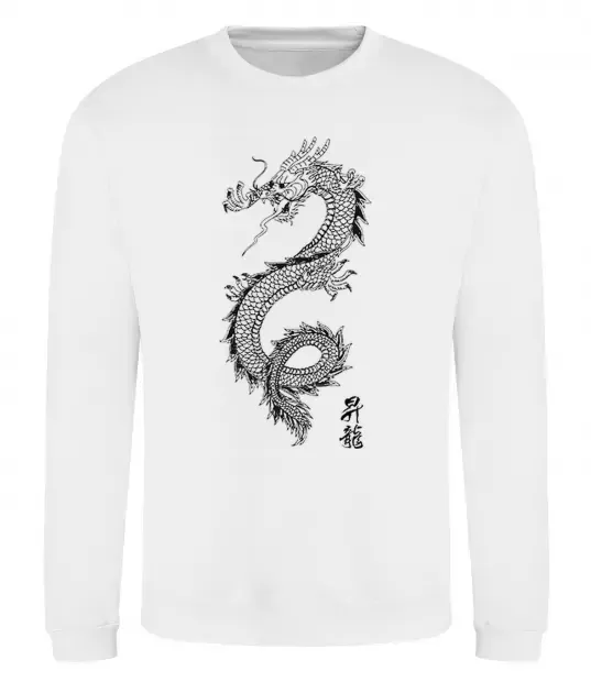 Світшот Japan dragon Білий фото