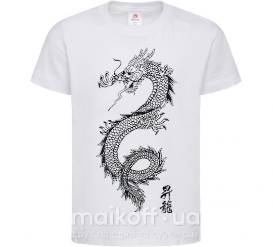 Дитяча футболка Japan dragon Білий фото