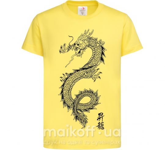 Детская футболка Japan dragon Лимонный фото