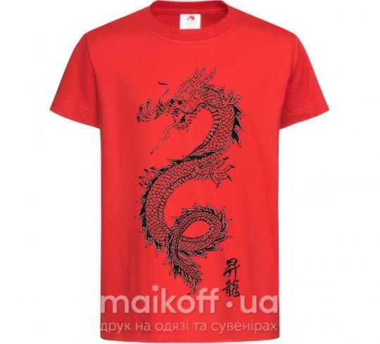 Детская футболка Japan dragon Красный фото