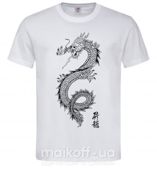 Мужская футболка Japan dragon Белый фото