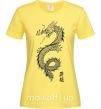 Женская футболка Japan dragon Лимонный фото