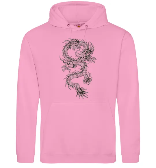 Чоловіча толстовка (худі) Малюнок дракона Рожевий фото