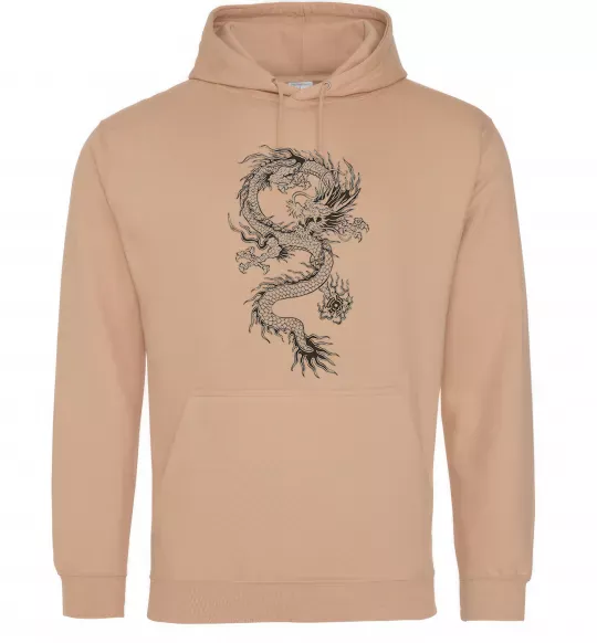 Чоловіча толстовка (худі) Малюнок дракона Пісочний фото
