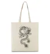 Еко-сумка Малюнок дракона Бежевий фото