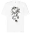 Футболка Оверсайз Малюнок дракона Білий фото