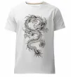 Чоловіча преміум футболка Малюнок дракона Білий фото