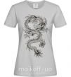 Женская футболка Рисунок дракона Серый фото