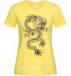 Женская футболка Рисунок дракона Лимонный фото