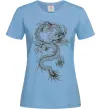 Женская футболка Малюнок дракона Голубой Женская футболка Малюнок дракона Голубой фото