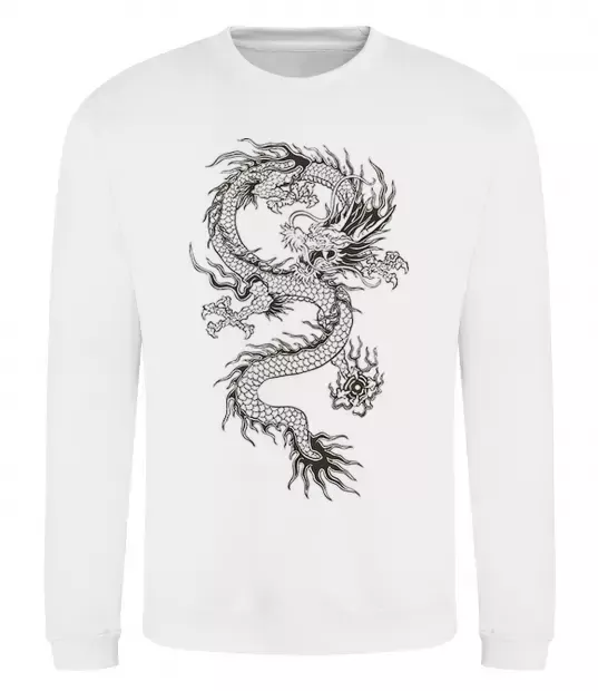 Свитшот Малюнок дракона Белый фото