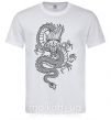 Мужская футболка Черный дракон Белый фото