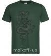 Мужская футболка Черный дракон Темно-зеленый фото