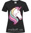 Жіноча футболка Heart unicorn Чорний фото