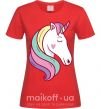 Жіноча футболка Heart unicorn Червоний фото