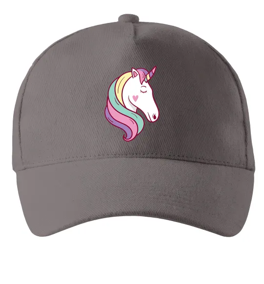 Кепка Heart unicorn Серый фото