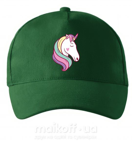 Кепка Heart unicorn Темно-зеленый фото