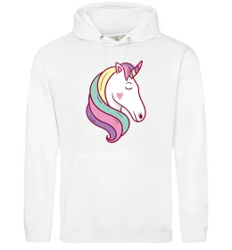 Женская толстовка (худи) Evil unicorn Белый фото