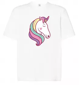 Футболка Оверсайз Unicorn bath Белый фото