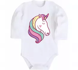 Детский боди Одноріг з зіркою Белый фото