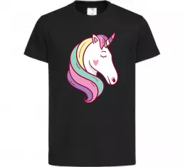 Детская футболка Believe in unicorn Черный фото