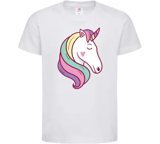 Детская футболка Heart unicorn Белый фото