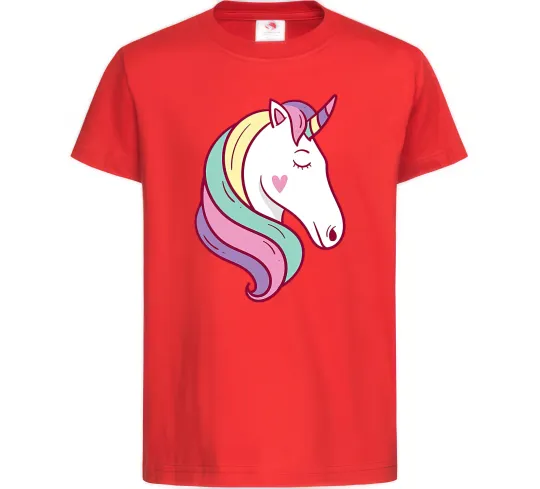 Детская футболка Heart unicorn Красный фото