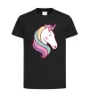 Детская футболка Heart unicorn Черный фото