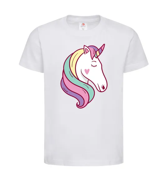 Детская футболка Heart unicorn Белый фото