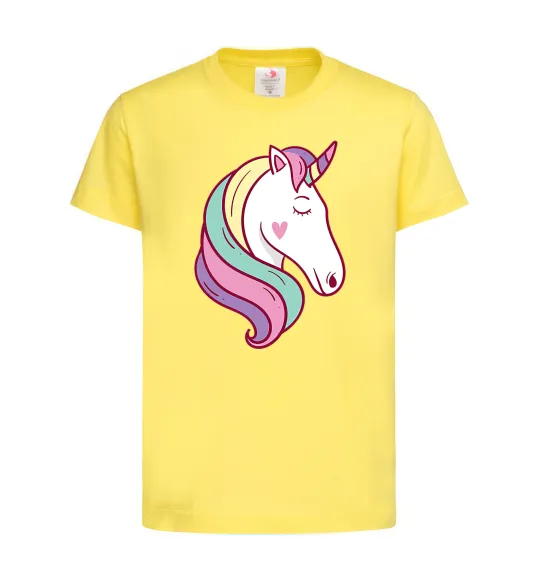Детская футболка Heart unicorn Лимонный фото