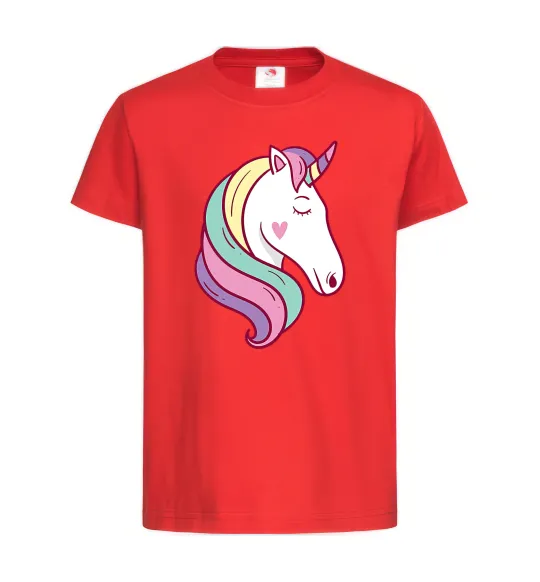 Детская футболка Heart unicorn Красный фото