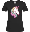 Жіноча футболка Heart unicorn Чорний Жіноча футболка Heart unicorn Чорний фото