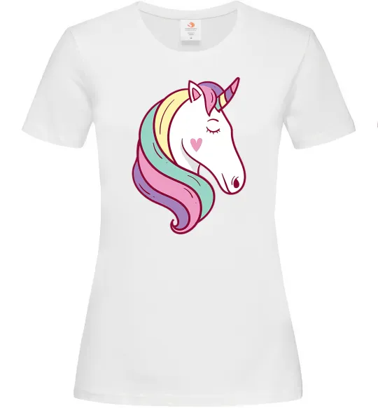 Жіноча футболка Heart unicorn Білий фото