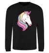 Світшот Heart unicorn Чорний фото