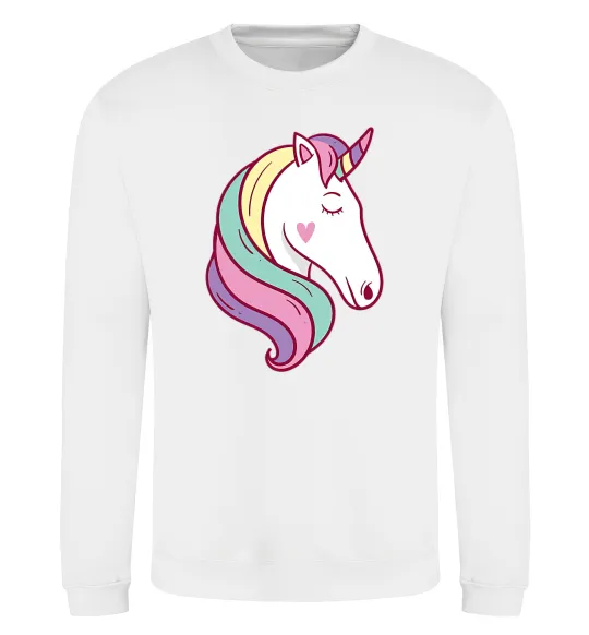 Світшот Heart unicorn Білий фото