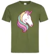Мужская футболка Heart unicorn Оливковый Мужская футболка Heart unicorn Оливковый фото