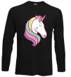 Лонгслив Heart unicorn Черный фото