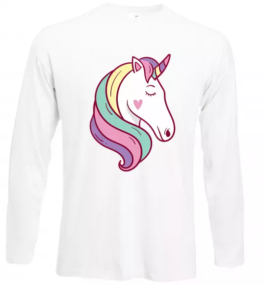 Лонгслив Heart unicorn Белый фото
