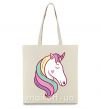 Еко-сумка Heart unicorn Бежевий фото