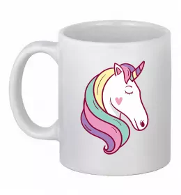 Чашка керамическая Cupcake unicorn Белый фото
