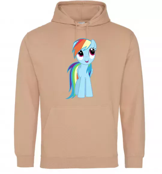 Мужская толстовка (худи) Блакитний єдиноріг Песочный фото