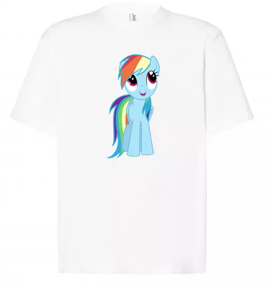 Футболка Оверсайз Блакитний єдиноріг Белый фото