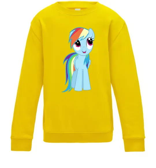 Детский Свитшот Блакитний єдиноріг Солнечно желтый фото