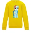 Детский Свитшот Блакитний єдиноріг Солнечно желтый фото