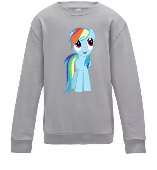 Детский Свитшот Блакитний єдиноріг Серый меланж фото