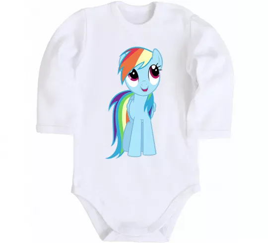 Детский боди Блакитний єдиноріг Белый фото