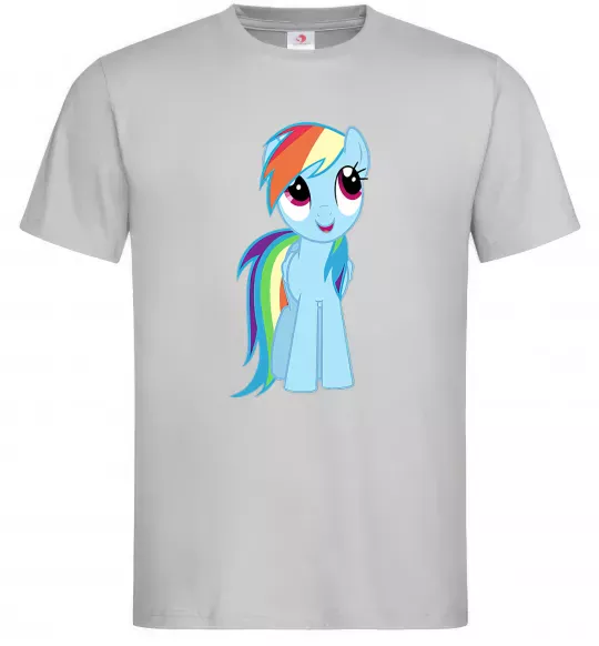 Чоловіча футболка Блакитний єдиноріг Сірий фото