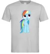 Чоловіча футболка Блакитний єдиноріг Сірий фото